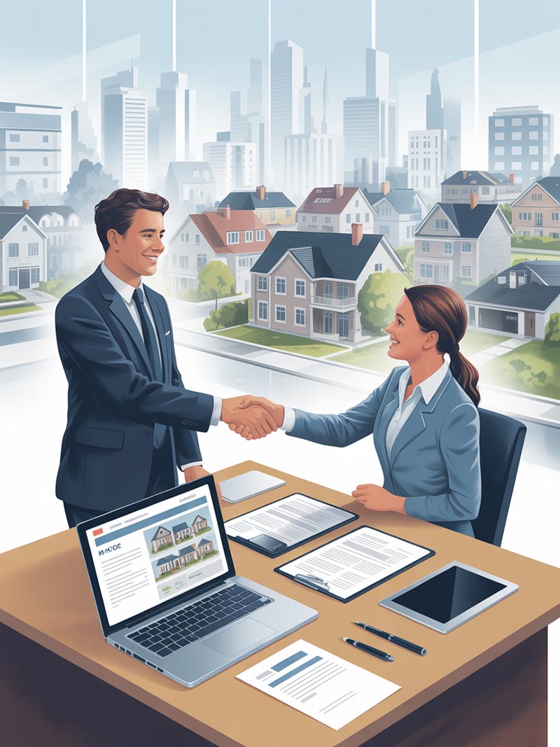 Carte immobilière T pour les transactions et la location